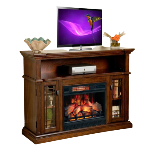 Wallace Infrared Electric Fireplace Entertainment Center in Empire Cherry - 26MM1264-C237