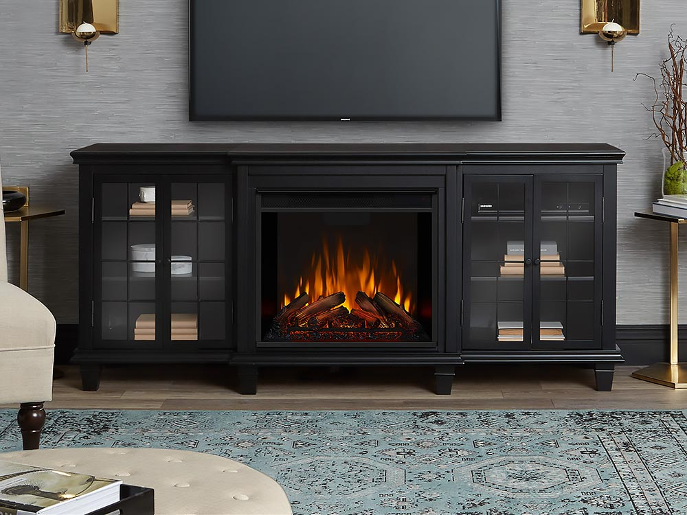 Marlowe Electric Fireplace Entertainment Center in White