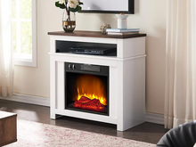 Load image into Gallery viewer, Connor Electric Fireplace Media Cabinet in Two-Tone