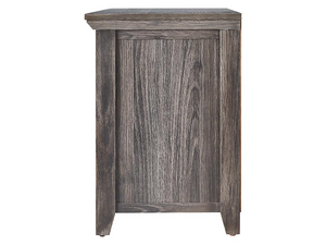 Andrew Electric Fireplace TV Stand in Rustic Dark Gray Oak