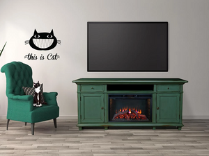 Quinn Infrared Electric Fireplace Entertainment Center in Farmhouse Teal