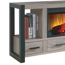 Load image into Gallery viewer, Jackson Electric Fireplace Media Console in Gray Raw Wood
