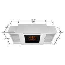 Load image into Gallery viewer, Calie Electric Fireplace Entertainment Center in White