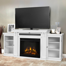 Load image into Gallery viewer, Calie Electric Fireplace Entertainment Center in White