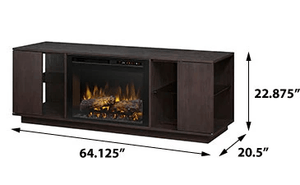 Arlo Electric Fireplace TV Stand in Walnut