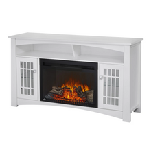 Load image into Gallery viewer, Adele Electric Fireplace Media Console in White