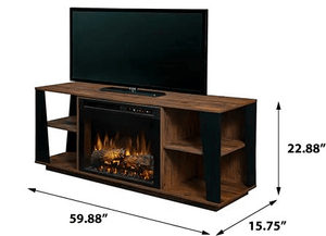 Arlo Electric Fireplace TV Stand in Walnut