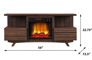 SoHo Electric Fireplace TV Stand in Mahogany - SP6555-OF