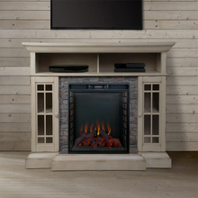 Load image into Gallery viewer, Bennett Infrared Electric Fireplace TV Stand in Farmhouse Ivory