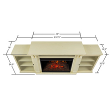 Load image into Gallery viewer, Tracey Grand Infrared Electric Fireplace Entertainment Center in Black