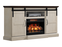 Load image into Gallery viewer, Hogan Electric Fireplace TV Stand in Weathered White