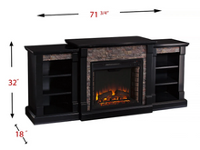 Load image into Gallery viewer, Gallatin Electric Fireplace Entertainment Center in White