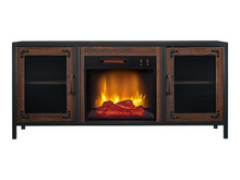 Load image into Gallery viewer, Matthew Electric Fireplace Media Console in Brown