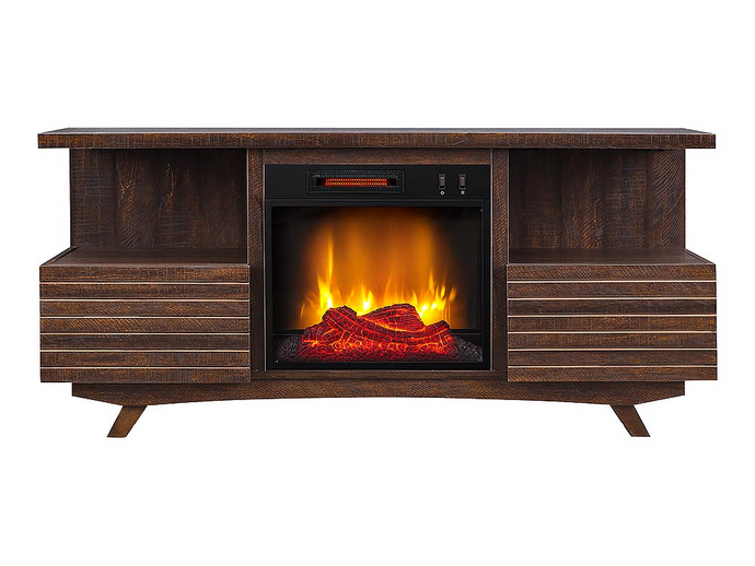 SoHo Electric Fireplace TV Stand in Mahogany - SP6555-OF