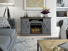 Load image into Gallery viewer, Killian Electric Fireplace Media Console in Sargent Oak