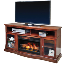 Load image into Gallery viewer, Walker Infrared Electric Fireplace Entertainment Center in Cherry - 25MM5326-C245