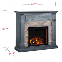Load image into Gallery viewer, Seneca Electric Fireplace Media Cabinet in White