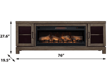Load image into Gallery viewer, Berkeley 76-In Infrared Electric Fireplace TV Stand in Spanish Gray - 42MM6018-I614