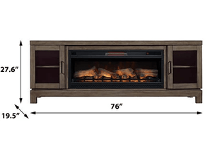 Berkeley 76-In Infrared Electric Fireplace TV Stand in Spanish Gray - 42MM6018-I614