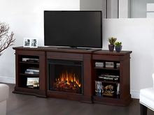 Load image into Gallery viewer, Fresno Electric Fireplace Entertainment Center in White - G1200E-W