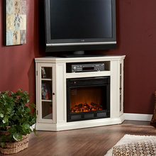 Load image into Gallery viewer, Claremont Wall or Corner Electric Fireplace Media Cabinet in Cherry