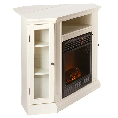 Claremont Wall or Corner Electric Fireplace Media Cabinet in Cherry