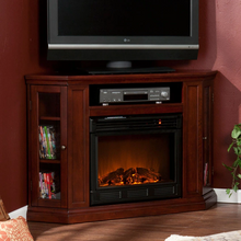 Load image into Gallery viewer, Claremont Wall or Corner Electric Fireplace Media Cabinet in Cherry
