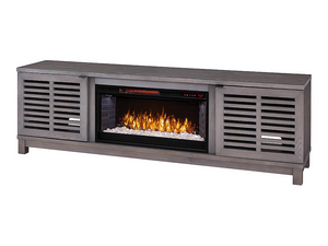 Carlsbad Infrared Electric Fireplace Entertainment Center in Gray Walnut