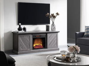 Walden Electric Fireplace TV Stand in Weathered Gray