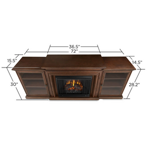 Frederick Electric Fireplace Entertainment Center in Chestnut Oak