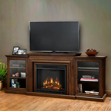 Load image into Gallery viewer, Frederick Electric Fireplace Entertainment Center in Chestnut Oak