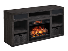 Load image into Gallery viewer, Greatlin Infrared Electric Fireplace TV Stand in Black Walnut - 26MMAS6064-NW07
