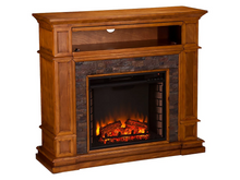 Load image into Gallery viewer, Belleview Electric Fireplace Media Console in Sienna
