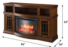 Load image into Gallery viewer, Glendon Electric Fireplace Entertainment Center in Burnished Pecan
